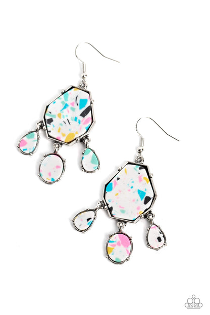 Paparazzi Organic Optimism White Earring. #P5SE-WTXX-219XX. Get Free Shipping. Earthy $8 Fringe