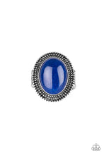Load image into Gallery viewer, Paparazzi Outdoor Oasis - Blue Ring #P4SE-BLXX-170XX A polished Blue Stone $5 ring 
