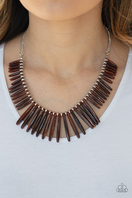 Paparazzi Necklace ~ Out of My Element - Brown