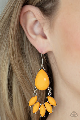 Paparazzi Earrings ~ POWERHOUSE Call - Orange