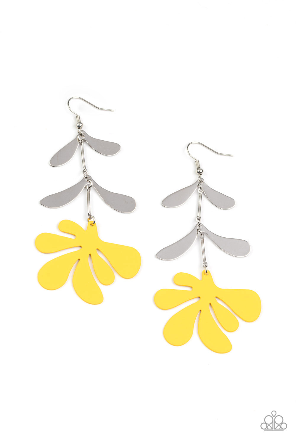 Palm Beach Bonanza Yellow Leaf Earrings Paparazzi Accessories. Subscribe & Save! #P5WH-YWXX-172XX