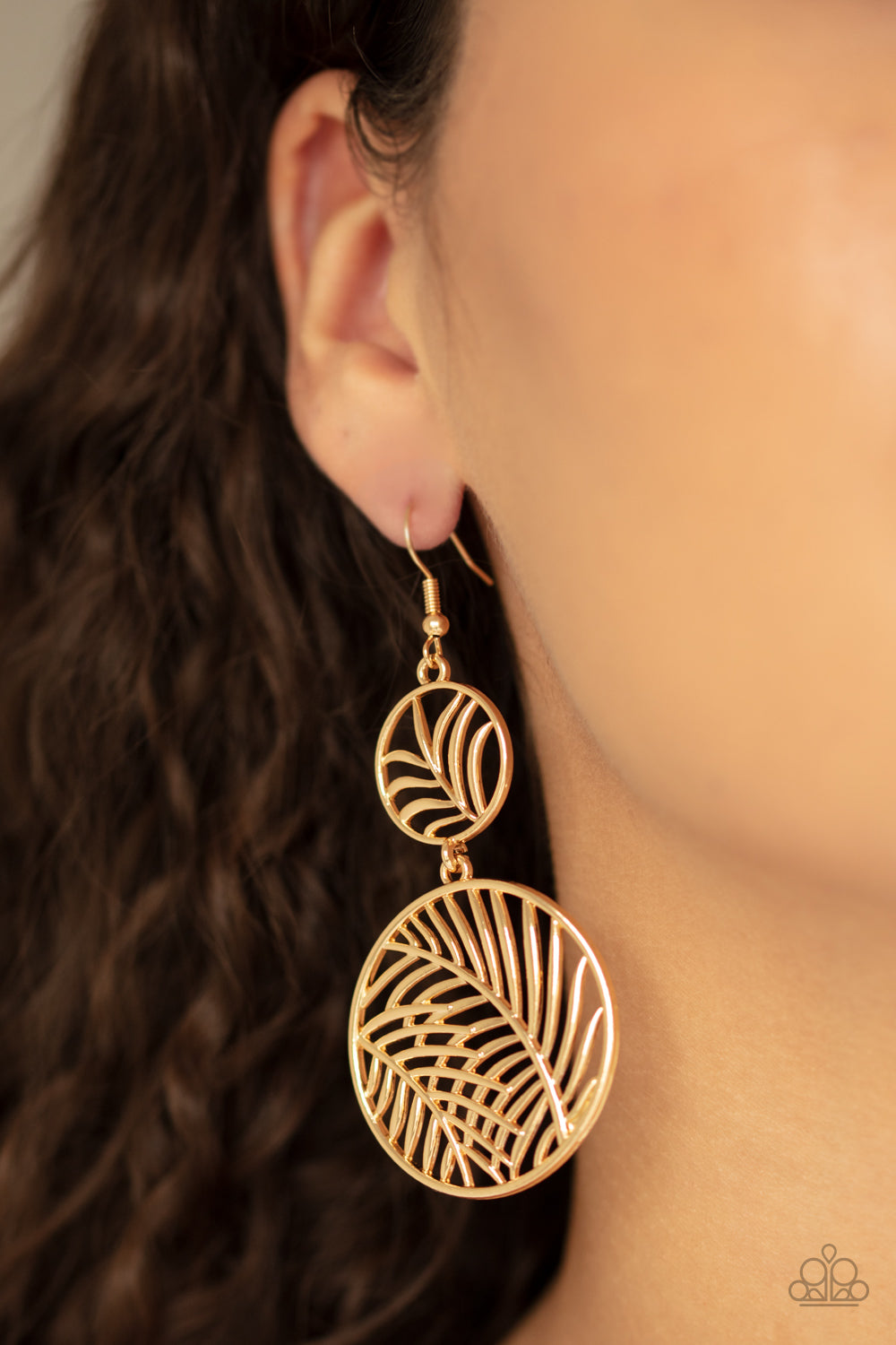 Paparazzi Earring ~ Palm Oasis - Gold