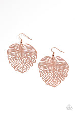 Load image into Gallery viewer, Palm Palmistry - Copper Earrings Paparazzi Accessories. Get Free Shipping! #P5SE-CPSH-111XX
