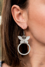 Load image into Gallery viewer, Paparazzi Earring Paradise Found White Butterfly Earring Life of the Party Exclusive
