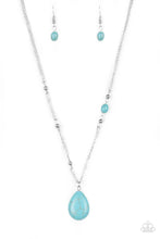 Load image into Gallery viewer, Peaceful Prairies Blue Dainty Necklace Paparazzi Accessories #P2SE-BLXX-326XX. Get Free Shipping.
