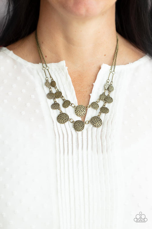 Paparazzi Pebble Me Pretty Brass Necklace. Get Free Shipping. #P2SE-BRXX-123XX
