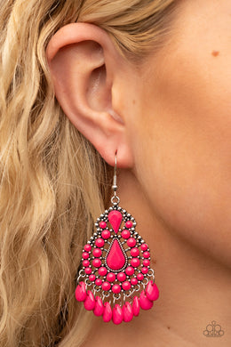 Paparazzi Persian Posh Pink Earrings. #P5WH-PKXX-231XX. Subscribe & Save