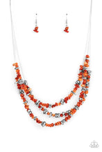 Load image into Gallery viewer, Placid Pebbles Orange Necklace Paparazzi Accessories. Get Free Shipping! #P2SE-OGXX-281XX
