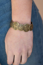 Load image into Gallery viewer, Paparazzi Bracelet ~ Pleasantly Posy - Brass
