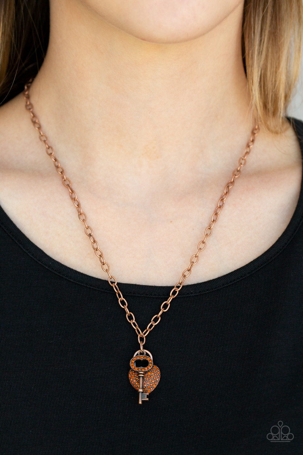 Pop and LOCKET - Copper Necklace