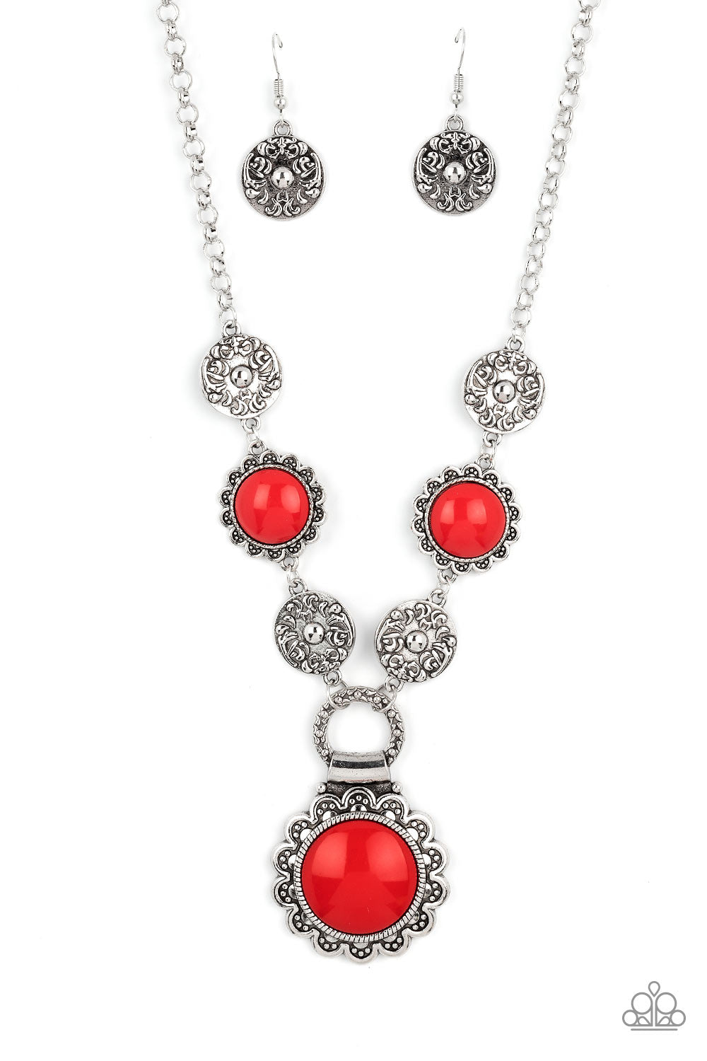 Paparazzi Poppy Persuasion Red Necklace. #P2WH-RDXX-313GL. Subscribe & Save.