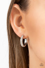Load image into Gallery viewer, Paparazzi Positively Petite White Hoop Earrings. Subscribe &amp; Save. #P5HO-WTXX-128XX
