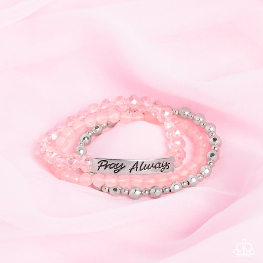 Pray Always Pink Bracelet Paparazzi Accessories. Subscribe & Save. #P9WD-PKXX-098XX