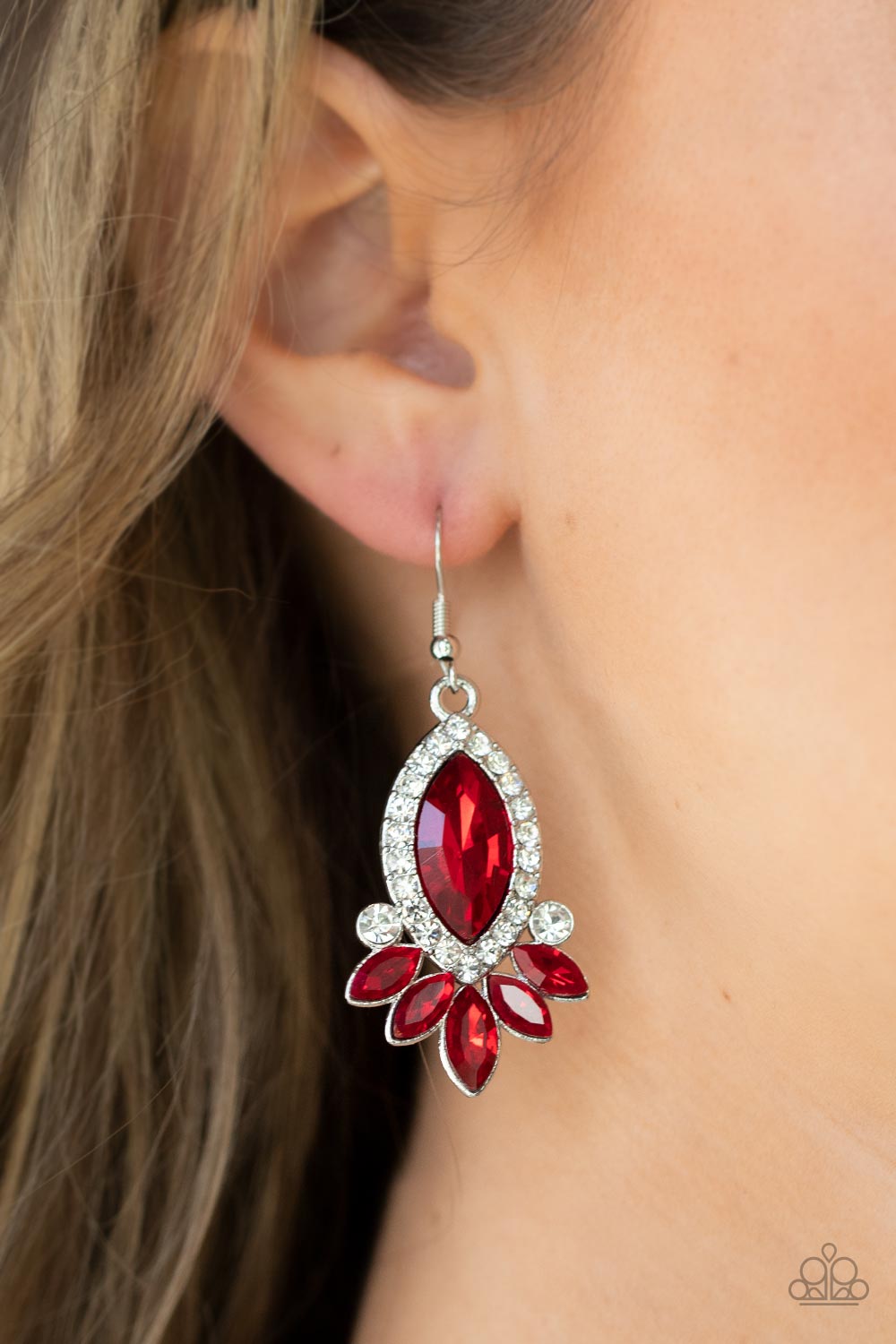 Paparazzi Prismatic Parade - Red Earrings $5 Jewelry online at AainaasTreasureBox. #P5RE-RDXX-156XX