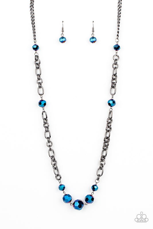 Paparazzi Prismatic Pick-Me-Up Multi Blue Iridescent Necklace. Subscribe & Save. Free earrings