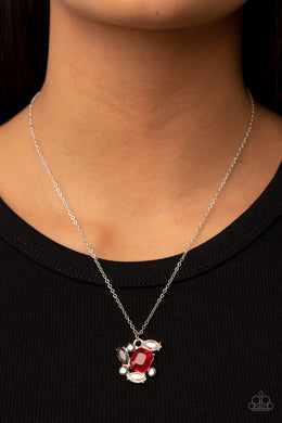 Paparazzi Prismatic Projection Red Necklace. Get Free Shipping. #P2DA-RDXX-093XX