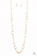 Load image into Gallery viewer, Prized Pearls - Gold Necklace Paparazzi
