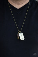 Load image into Gallery viewer, Paparazzi Necklace ~ Proud Patriot - Brass Men&#39;s Necklace
