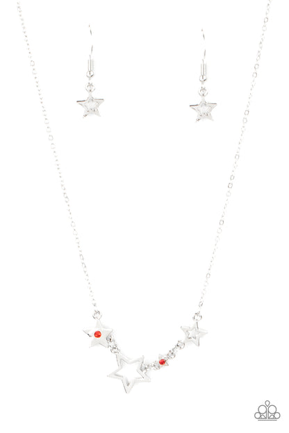 Proudly Patriotic Red Star Necklace Paparazzi Accessories. Subscribe & Save. #P2DA-RDXX-090XX 