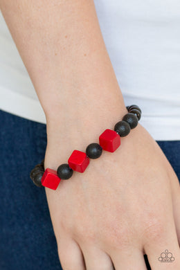 Paparazzi Purpose Red Bracelet. Get Free Shipping. #P9SE-URRD-061XX. Lava Rock $5 Bracelet