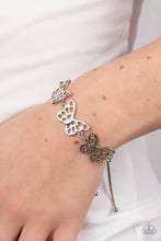 Load image into Gallery viewer, Put a WING on It Silver Butterfly Bracelets Paparazzi Accessories. #P9WH-SVXX-243XX. Free Shipping
