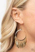 Load image into Gallery viewer, Paparazzi Earrings ~ Radiant Chimes - Gold

