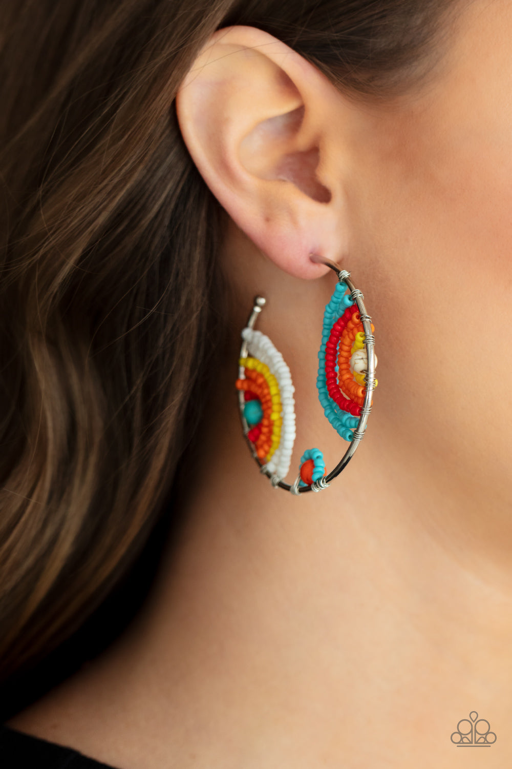 Rainbow Horizons Multi Earrings Paparazzi Accessories Life of the Party. Multi Color $5 Earring.