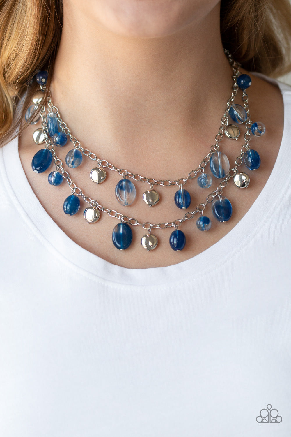 Rainbow Shine - Blue Necklace Paparazzi Accessories