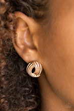 Load image into Gallery viewer, Paparazzi Earring ~ Rare Refinement - Gold Post Earring

