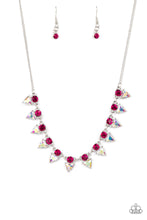 Load image into Gallery viewer, Paparazzi Razor-Sharp Refinement Pink Necklace. Iridescent Jewelry. #P2SE-PKXX-233XX. Ships Free
