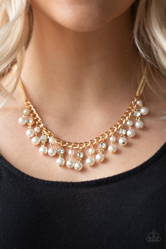 Paparazzi Regal Refinement Gold and Pearl Necklace. Get Free Shipping. #P2RE-GDXX-321XX.