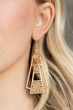 Load image into Gallery viewer, Paparazzi Retro Minimalist - Gold Acrylic Earrings. Subscribe &amp; Save. #P5SE-GDXX-042XX
