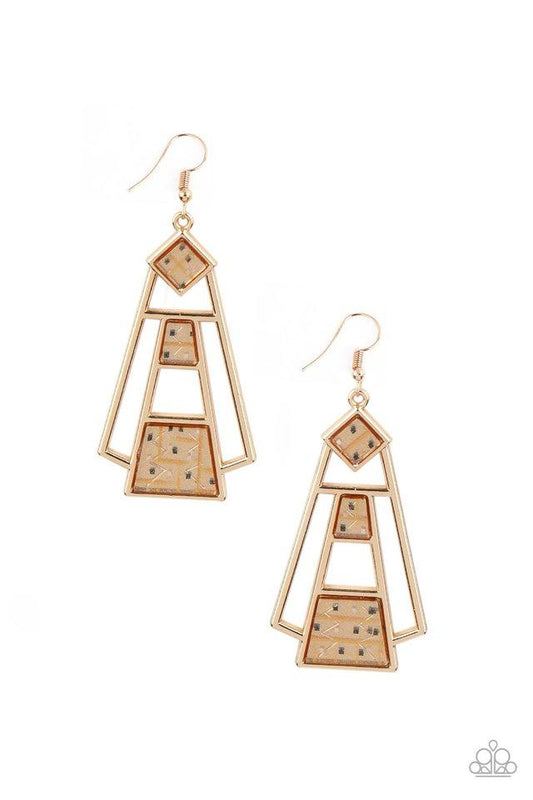 Retro Minimalist Gold Earring Paparazzi Accessories. Get Free Shipping. #P5SE-GDXX-042XX