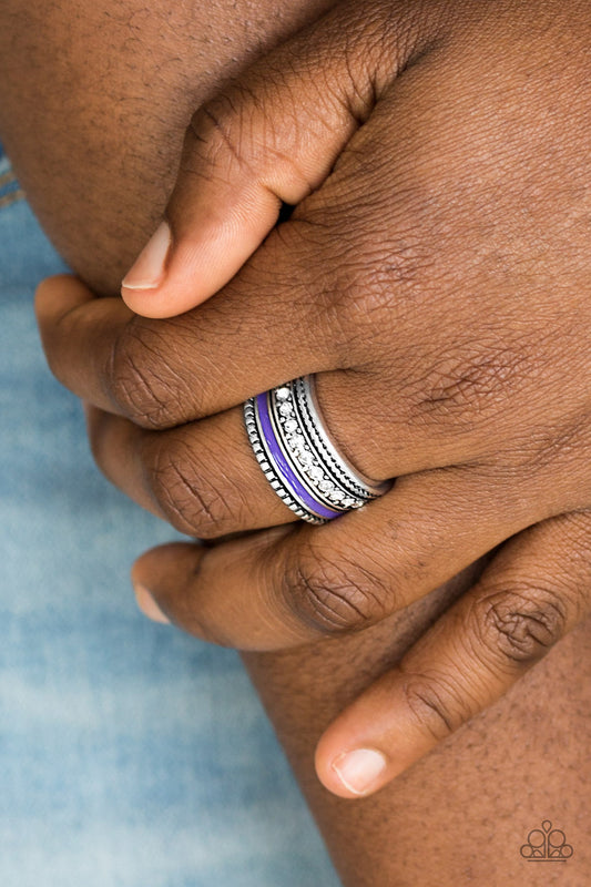 Paparazzi Ring ~ Rich Rogue - Purple Glassy Ring