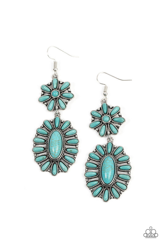 Paparazzi Richly Rustler Turquoise Blue Earrings. $8 Fishhook earrings. $8 jewelry. Free Shipping