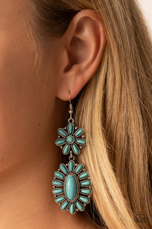 Richly Rustler Blue Earring Paparazzi Accessories. Get Free Shipping. #P5SE-BLXX-280XX.