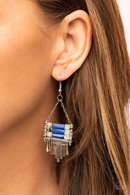Paparazzi Riverbed Bounty - Blue Earrings. #P5SE-BLXX-287XX. Get Free Shipping!