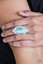 Load image into Gallery viewer, Riviera Royalty - Blue Ring Paparazzi Accessories Cat&#39;s Eye Stone Ring
