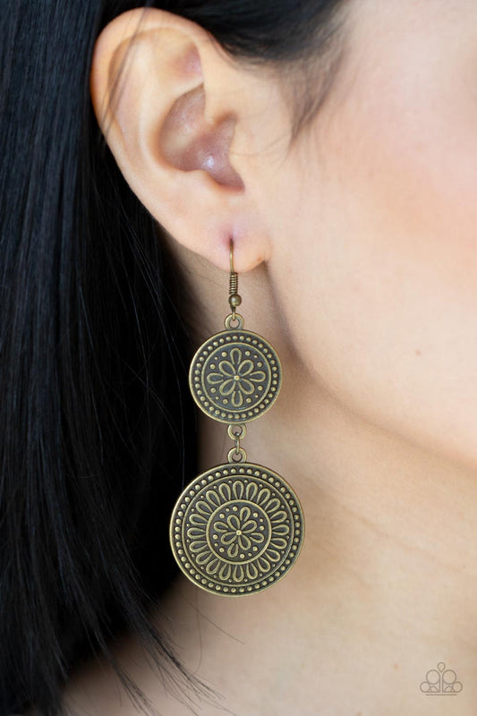 Paparazzi Road Trip Paradise - Brass Earrings is ready to ship! Get Free Shipping & Returns.