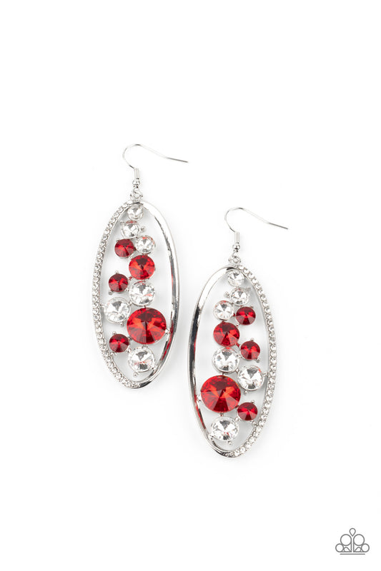 Paparazzi Rock Candy Bubbly Red $5 Earrings. Subscribe & Save for free shipping! #P5ST-RDXX-012XX
