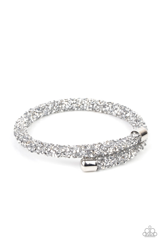 Roll Out The Glitz - Silver Bracelet Paparazzi Accessories