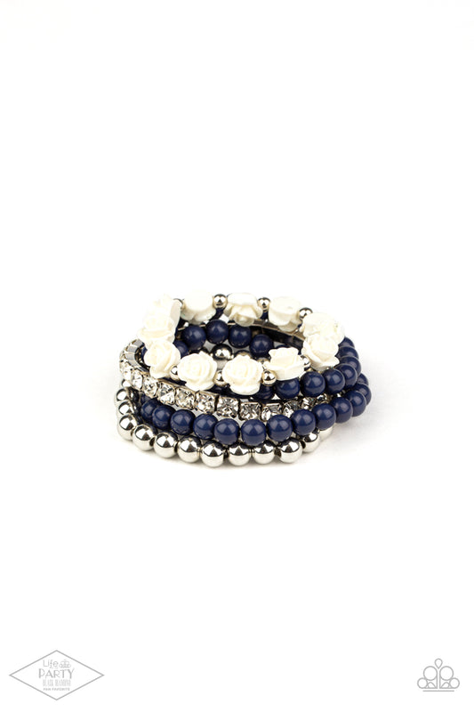 Paparazzi Rose Garden Grandeur Blue Bracelet. #P9WH-BLXX-235XX. Subscribe & Save.