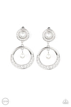 Load image into Gallery viewer, Paparazzi Earring ~ Royal Revival - White Clip-On Earring

