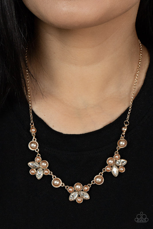 Paparazzi Royally Ever After Brown Pearls Necklace. Get Free Shipping. #P2RE-BNXX-257XX