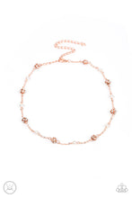 Load image into Gallery viewer, Rumored Romance Copper Necklace with white pearls and white rhinestone. #P2CH-CPSH-046XX. 
