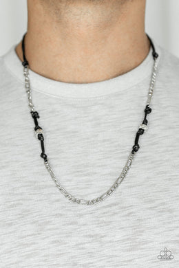Rural Renegade - Black Urban Men's Necklace Paparazzi Accessories $5 Urban Jewelry. #P2MN-URBK-053XX