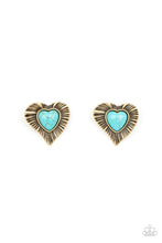 Load image into Gallery viewer, Rustic Romance - Brass Post Earrings Paparazzi Accessories. Subscribe &amp; Save! #P5PO-BRXX-059XX
