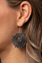Load image into Gallery viewer, Paparazzi SPOKE Too Soon Black Earring Wooden
