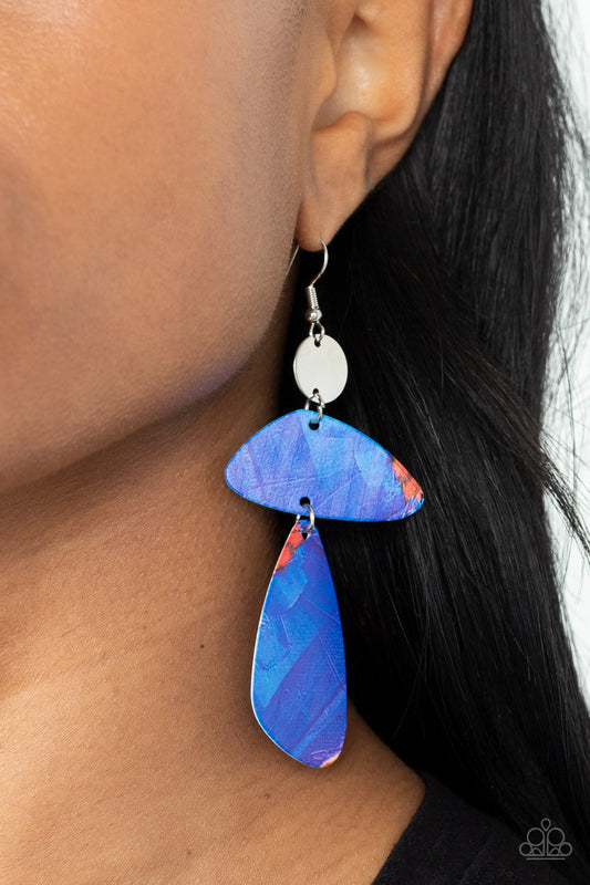 SWATCH Me Now Blue Earrings Paparazzi Accessories. #P5WH-BLXX-248XX. Get Free Shipping!