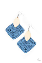 Load image into Gallery viewer, Paparazzi Sabbatical WEAVE Blue Earrings. Subscribe &amp; Save. #P5SE-BLXX-298XX

